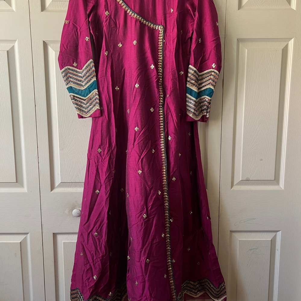 Elegant Pink Long Sleeve Dress